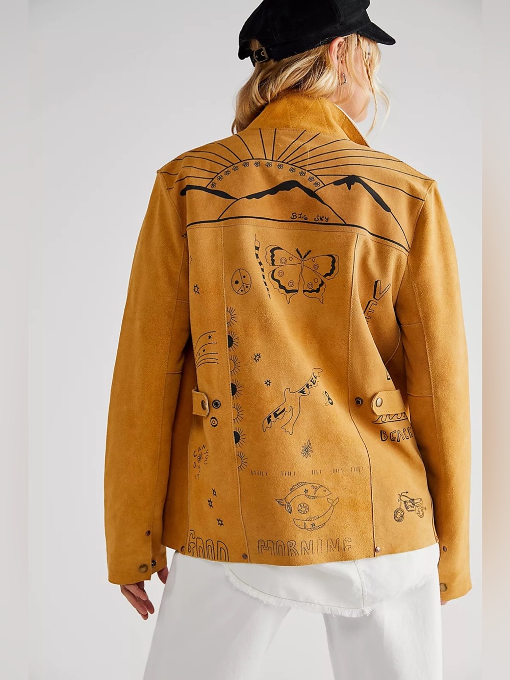We the Free  Moms Tattoo Suede Jacket